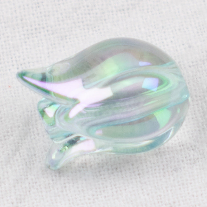 Transparent Plating Tulip Acrylic Beads 12x16mm Colorful 20pcs 13