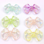 Transparent Puff Bow Acrylic Beads 14mm 25mm and 23mm 31mm Iridescent 20pcs 4