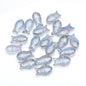 Electroplated Transparent Fish Glass Beads 8x15mm 30pcs 10