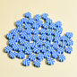 Heart Clay Beads 10mm Plaid Black White Polymer 100pcs 7