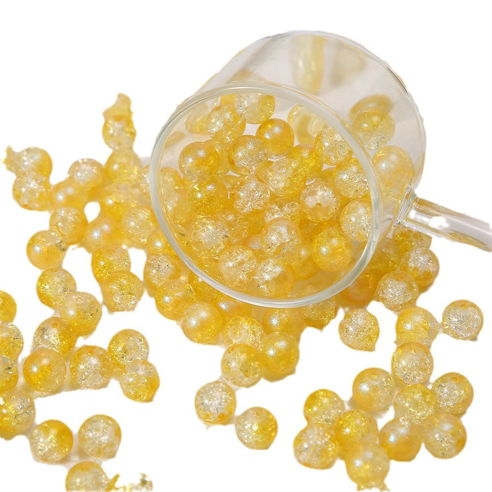 Crackle Round Glass Beads 10mm Gradient Color Smooth Surface 60pcs 5