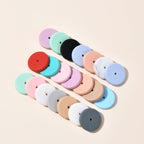 25mm Silicone Beads Flat Coin Spacer Pastel Mix 50pcs