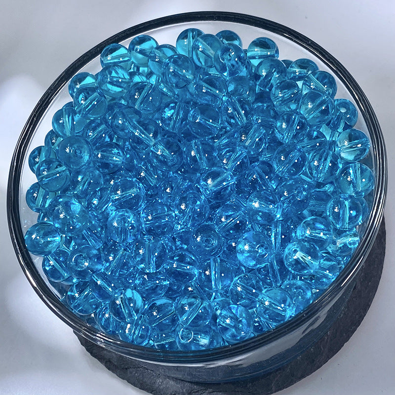 Ice Transparent Round Glass Beads 8mm Pastel Frosted Glow 100pcs 17