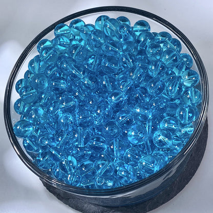 Ice Transparent Round Glass Beads 8mm Pastel Frosted Glow 100pcs 17