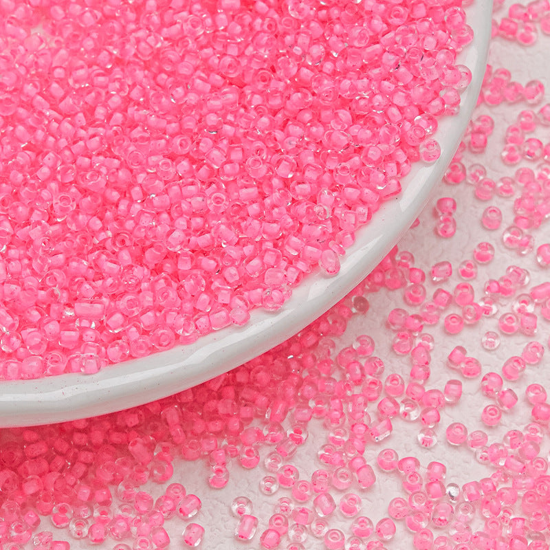 Dyed Core Seed Glass Beads 3mm Translucent Mixed Colors 25