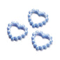 Solid Color Plated Love Circle 39X43mm Acrylic Beads 10pcs 6