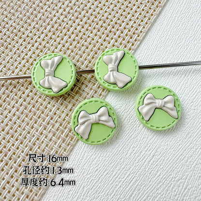 Round Bow Metal Beads 16mm 12mm Baking Painted 20pcs 7