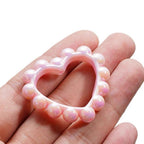 Solid Color Plated Love Circle 39X43mm Acrylic Beads 10pcs 4