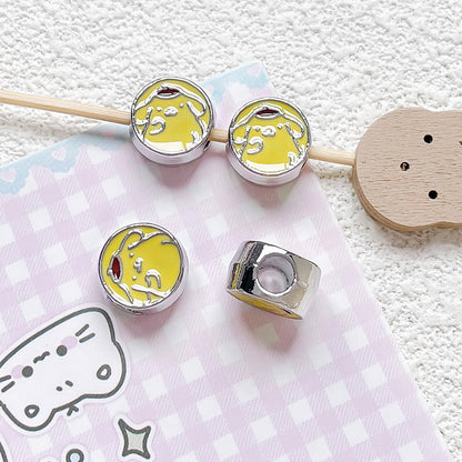 Flat Metal Beads 12mm Sanrio Series Enamel Alloy 10pcs 5