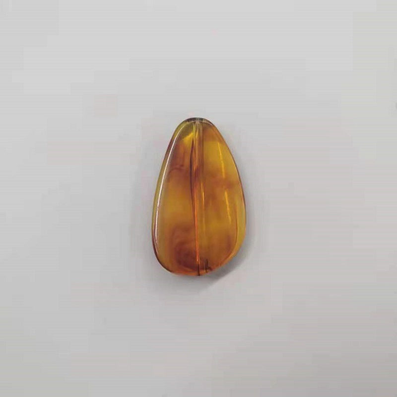 Transparent Acrylic Beads Imitation Amber Mixed Shapes 100pcs 12