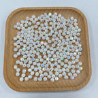 Plating Iridescent Faceted Acrylic Beads 10mm Solid Color 1000pcs 4