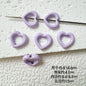 Heart Circle Floral Metal Beads Painted Solid Color Bulk 20pcs 27