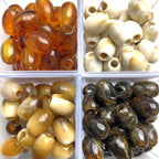 Vintage Elliptical Acrylic Beads 17mm Enamel Large Hole 200pcs 2