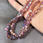 Square Transparent Glass Beads 8mm Clear Iridescent Shine 50pcs 13