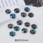Transparent Faceted Plum Acrylic Beads 10mm Colorful Assorted 50pcs 15
