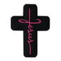 Silicone Focal Beads Jesus Cross Black White Script Text 20pcs 13