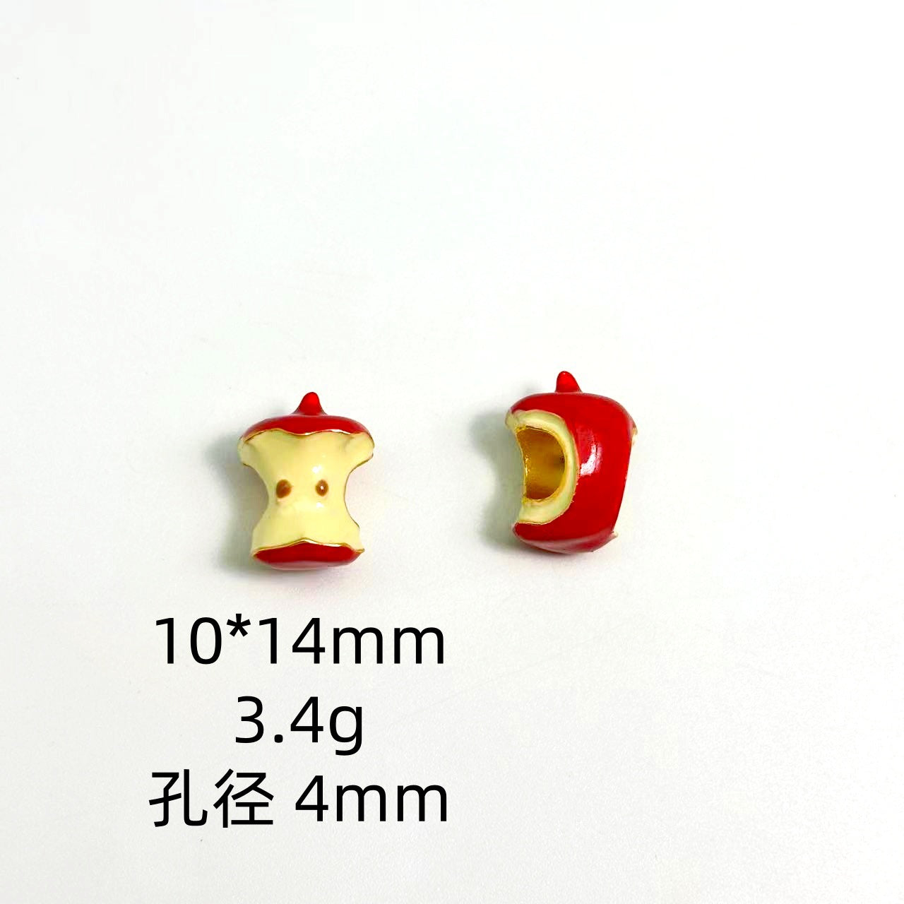 3D Cartoon Character Metal Beads Big Hole Hand Painted Alloy 10pcs 9