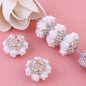 3D Rose Wrapped Rhinestone Beads 22mm Resin Floral Design 10pcs 9