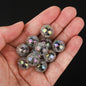 Plating Round Acrylic Beads 16mm Crackle Iridescent Pastel 50pcs 2