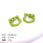 Hollow Kitty Metal Beads 16mm Painted Plating Alloy 20pcs 9