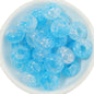 Acrylic Dual Color Crackle Spacer Beads 14mm 50pcs 7