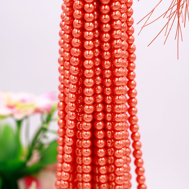 Pearl Glass Beads 8mm Imitation Lustrous Pastel Mixed 1000pcs 10