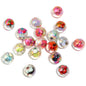 UV Plating Round Acrylic Beads 16mm Valentine Day Camellia Print 50pcs 6