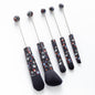 Beadable Makeup Brushes Halloween Christmas Themed Colorful Handles 5pcs 10