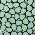 Easter Egg Clay Beads 11mm Polymer Colorful Pattern 100pcs