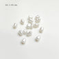 Vintage Shaped Imitation Pearl Acrylic Beads Soft White Luster 10pcs 7