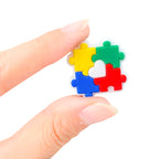 Silicone Focal Beads Puzzle Block Heart Cutout Center 20pcs 3