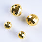 Plating Metal Faceted Acrylic Beads 10-16mm Earth Colors 100pcs 10