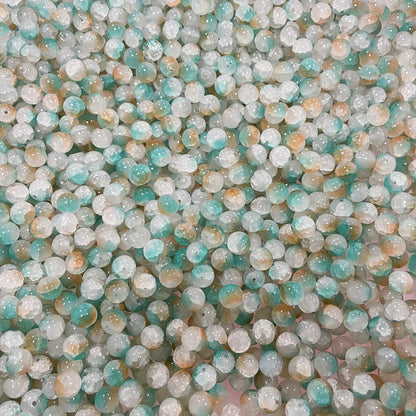 Gradient Crackle Round Glass Beads 10mm Pastel Mixed Colors 100pcs 33