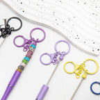 Beadable Keychain Pen Slim Metal Plastic Vibrant Colors 2