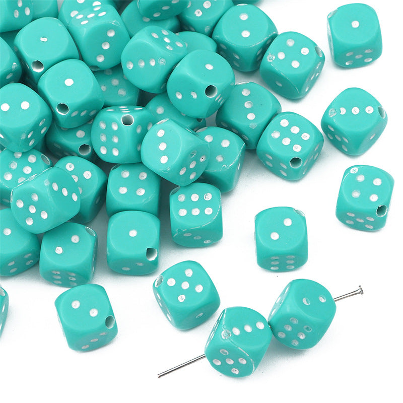 Dice Acrylic Beads 10mm Colorful Mixed 60pcs 9