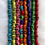 Colored Skull Acrylic Beads 14mm Large Holes 5pcs