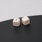 Colorful Smiley Square Acrylic Beads 9mm Enamel Glossy 20pcs 4