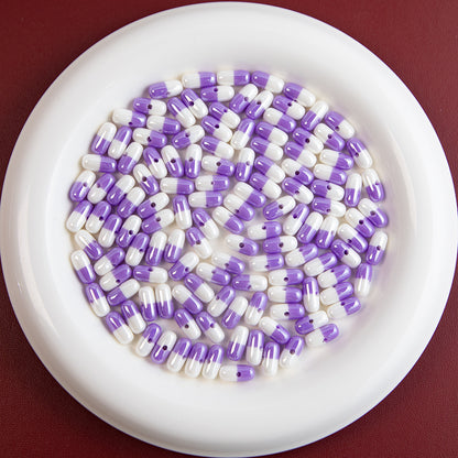 Plating Capsule Resin Beads 12mm Glossy Two Tone 20pcs 9