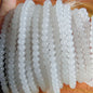Electroplated Round Glass Beads 4-10mm Imitation Jade Black White 6