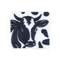 Silicone Focal Beads Farm Highland Cattle Square Cow Surprised Expression 20pcs 8