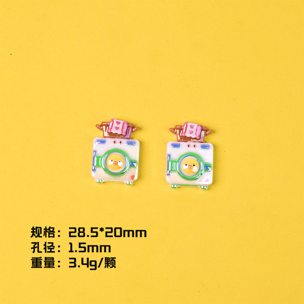 Plating Miniature Furniture Resin Beads Cute Animal Design 10pcs 7