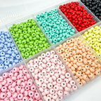 Alloy Spacer Beads 6mm Colorful Baking Painted 50pcs