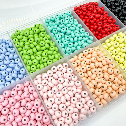 Alloy Spacer Beads 6mm Colorful Baking Painted 50pcs