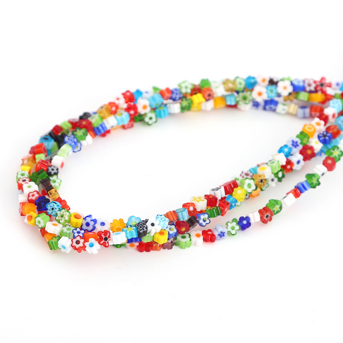 Colorful Flower Millefiori Glass Beads 4-8mm Mixed Sizes 2bags 6