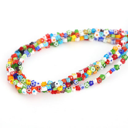 Colorful Flower Millefiori Glass Beads 4-8mm Mixed Sizes 2bags 6