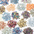 Moon Plated Transparent Crescent Glass Beads 9mm 14mm 30pcs 3