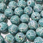 Plating Round Acrylic Beads 16mm Bohemian Style Glossy 100pcs 3