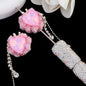 Tassel Rose Heart Clay Beads 25mm Colorful Polymer 2pcs 8