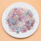 Crackle Round Glass Beads 8mm Gradient Dual Color Translucent 100pcs 3