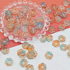 Sunflower Glass Beads 14mm Translucent Mixed Colors 25pcs 9